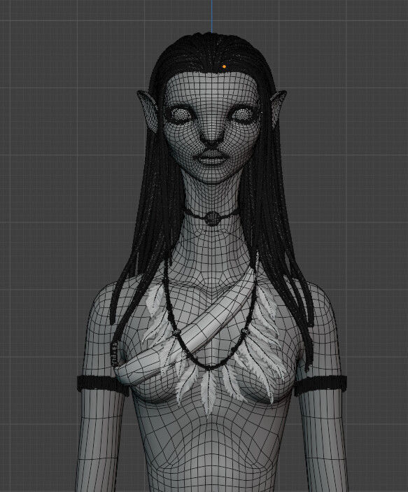 Avatar Navi with blend shapes  Low-poly 3D model_3