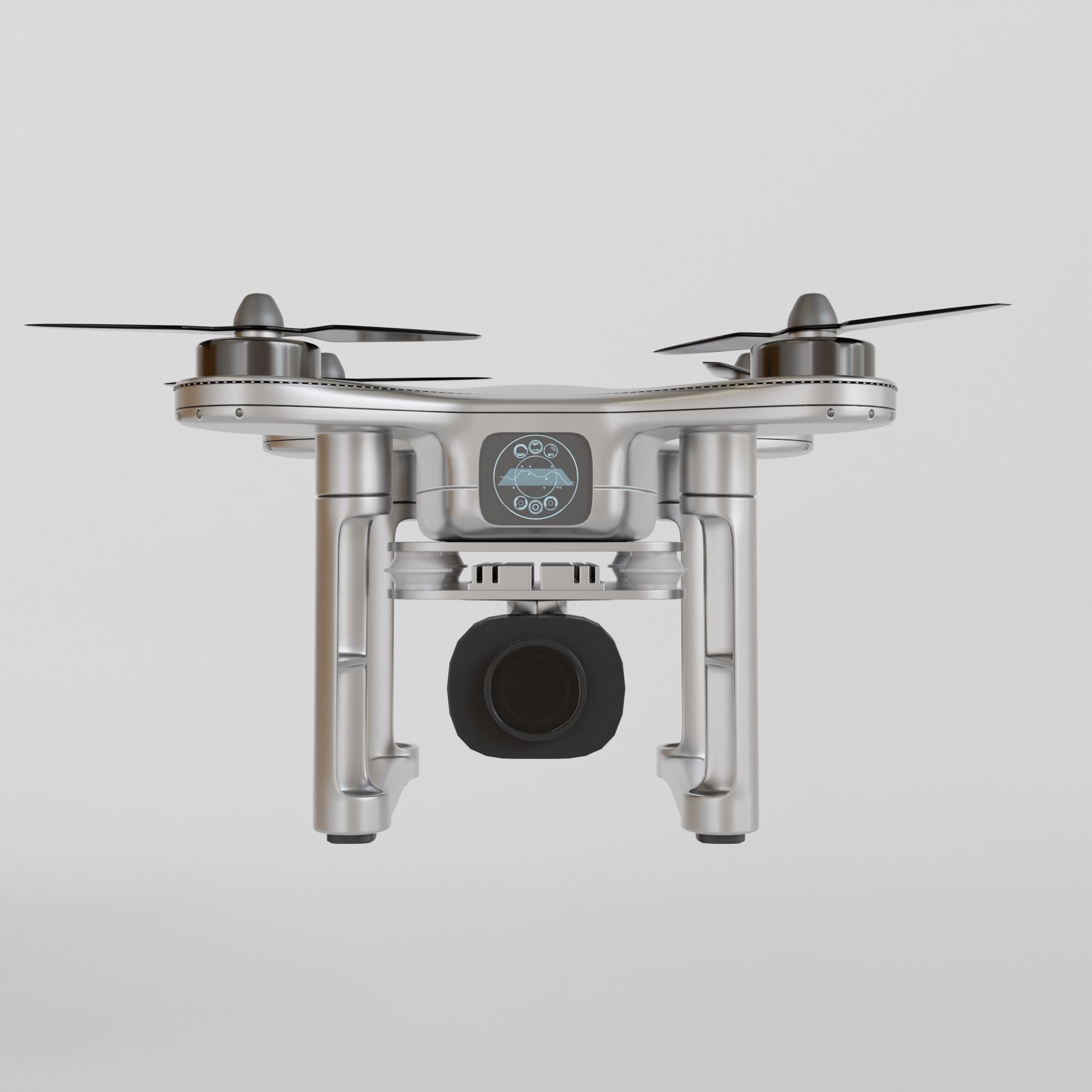 Futuristic Scfi Drone Low-poly 3D model_1