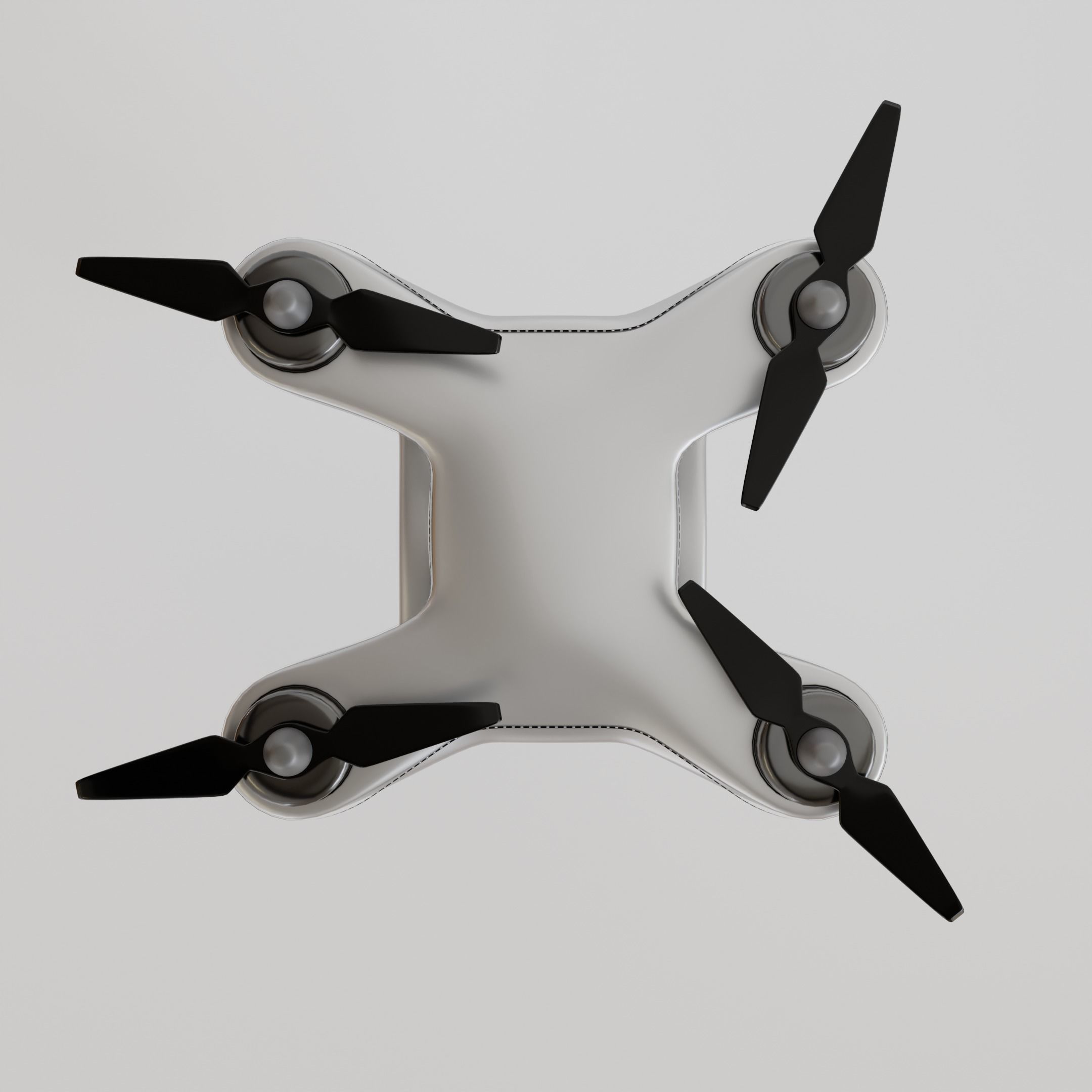 Futuristic Scfi Drone Low-poly 3D model_2