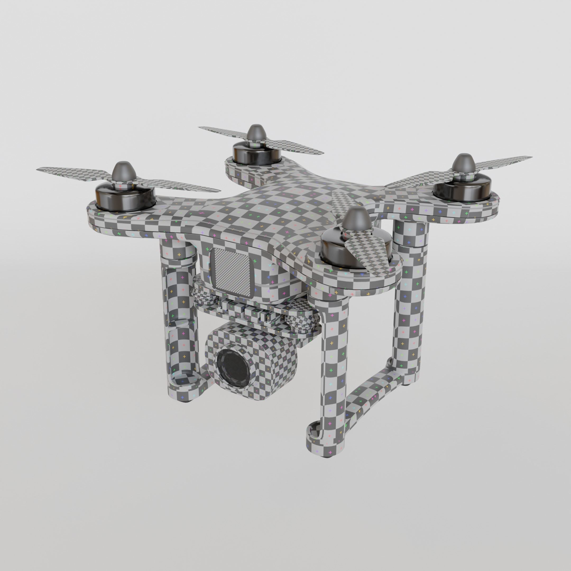 Futuristic Scfi Drone Low-poly 3D model_4