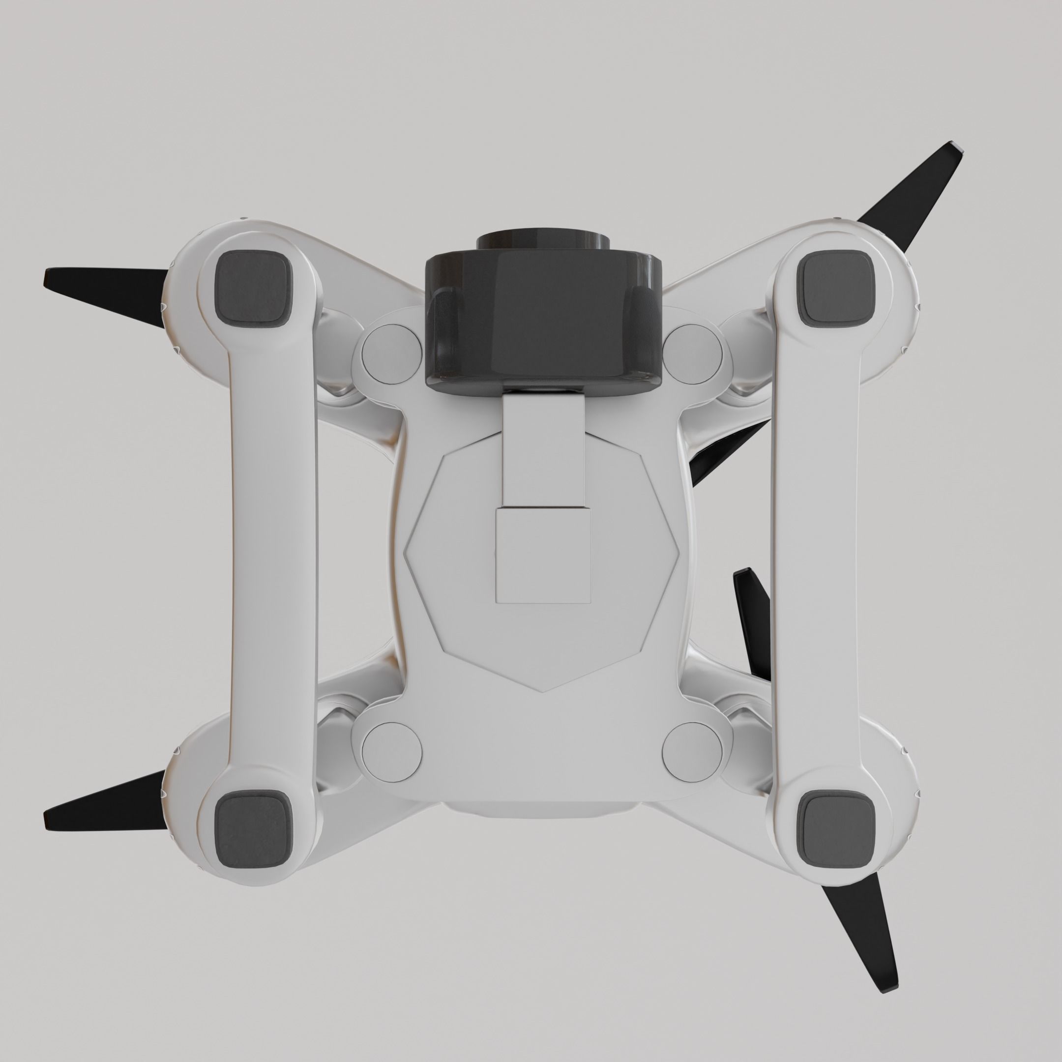 Futuristic Scfi Drone Low-poly 3D model_3