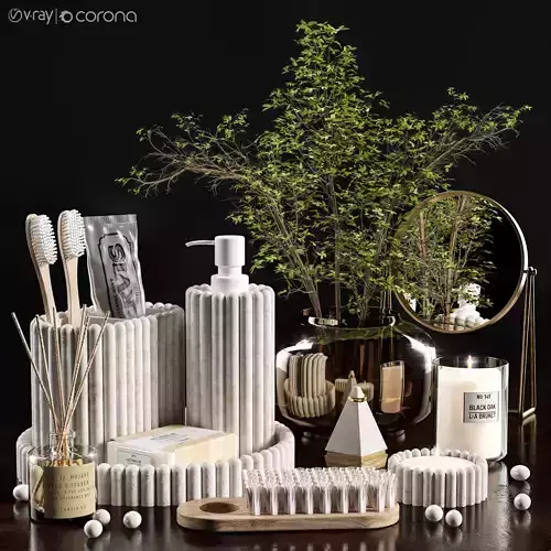 bathroom accessories 80 3D model