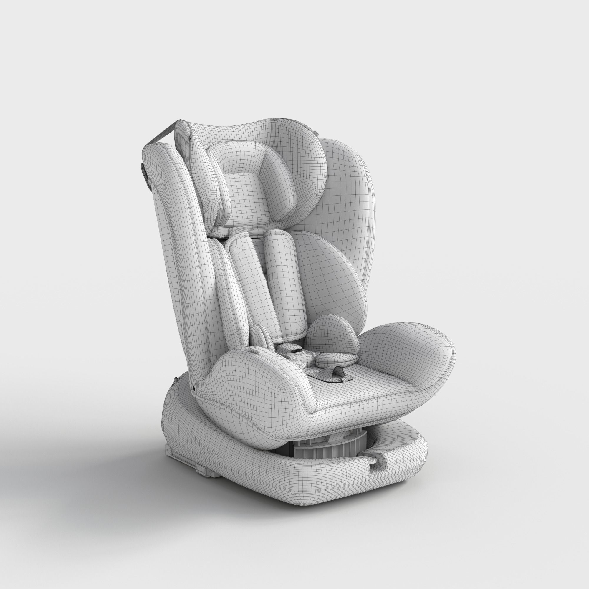 CHILD SAFETY CAR SEAT 3D model_6