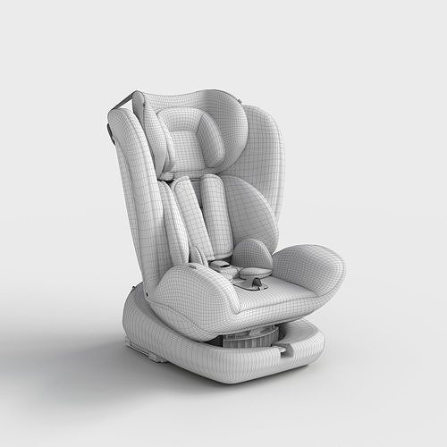 CHILD SAFETY CAR SEAT 3D model 7
