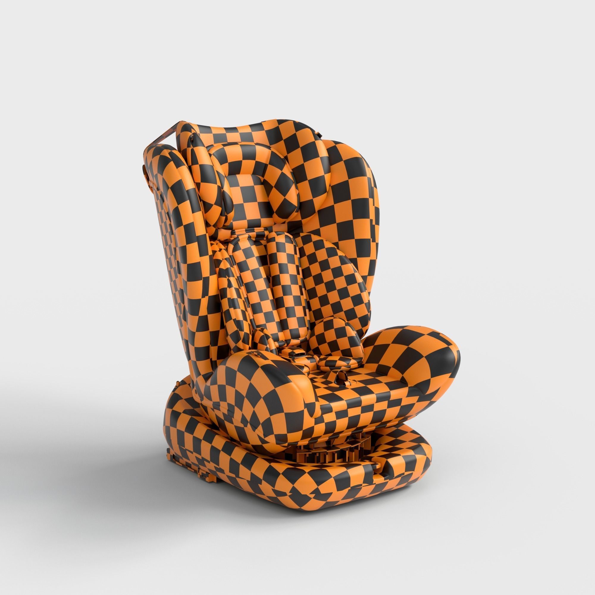 CHILD SAFETY CAR SEAT 3D model_7