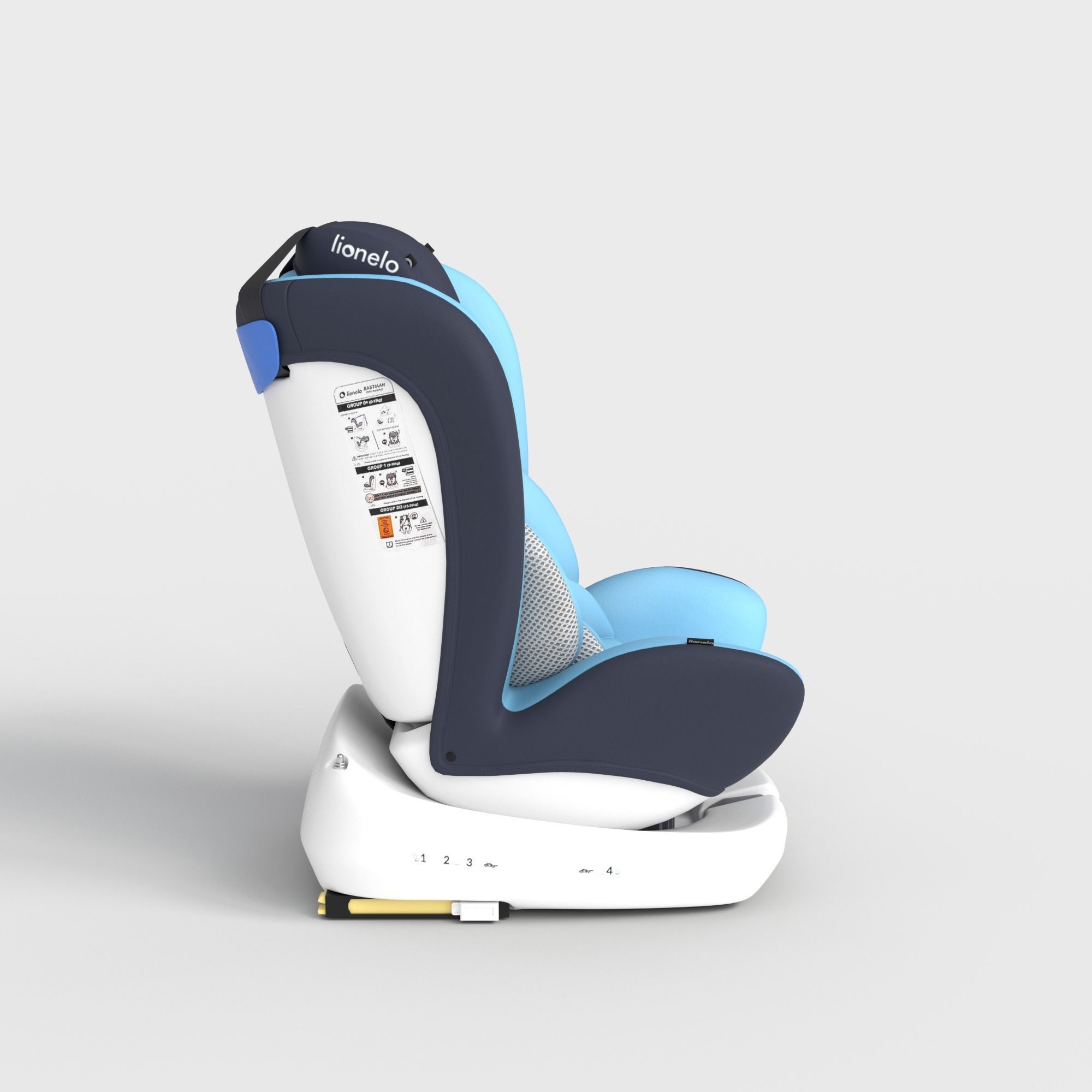 CHILD SAFETY CAR SEAT 3D model_2