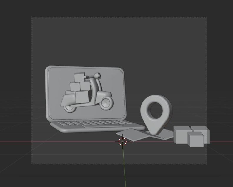 Online Delivery Service 3d Illustration Icon Pack 3D model_9