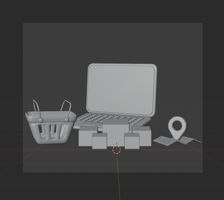 Online Delivery Service 3d Illustration Icon Pack 3D model_26