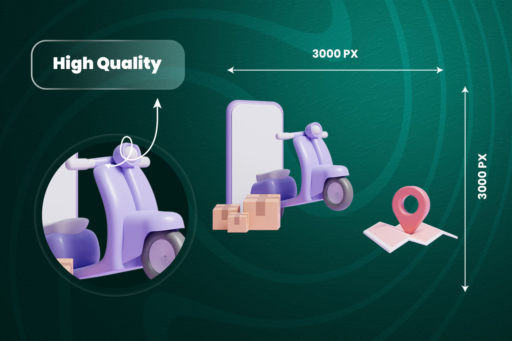 Online Delivery Service 3d Illustration Icon Pack 3D model_4