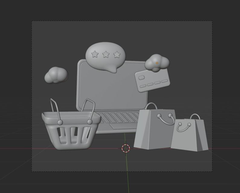 Online Delivery Service 3d Illustration Icon Pack 3D model_28