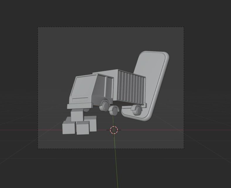 Online Delivery Service 3d Illustration Icon Pack 3D model_13