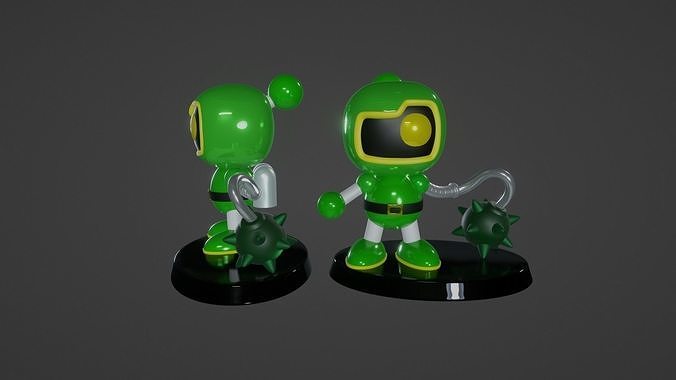 HAMMER BOMBER - SUPER BOMBERMAN 4 FAN ART 3D print model