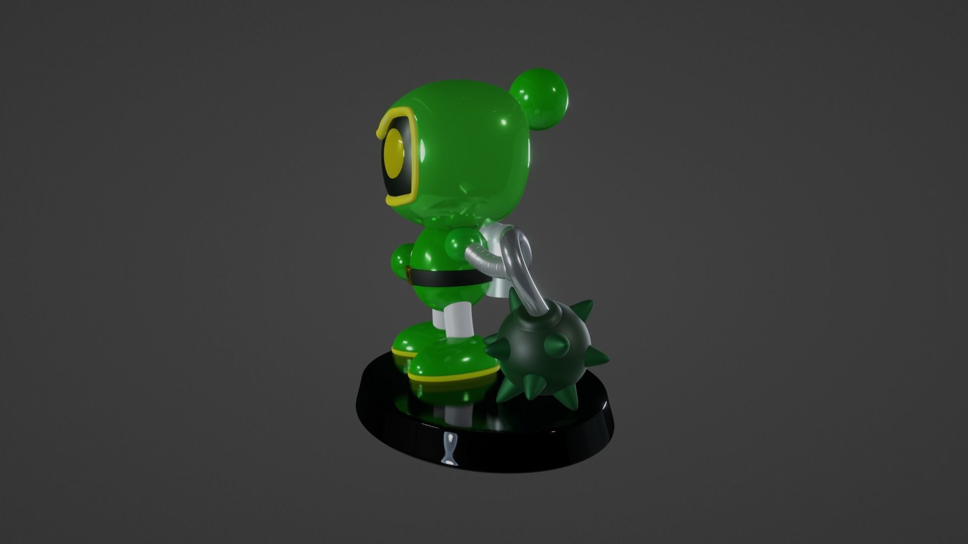 HAMMER BOMBER - SUPER BOMBERMAN 4 FAN ART 3D print model_2