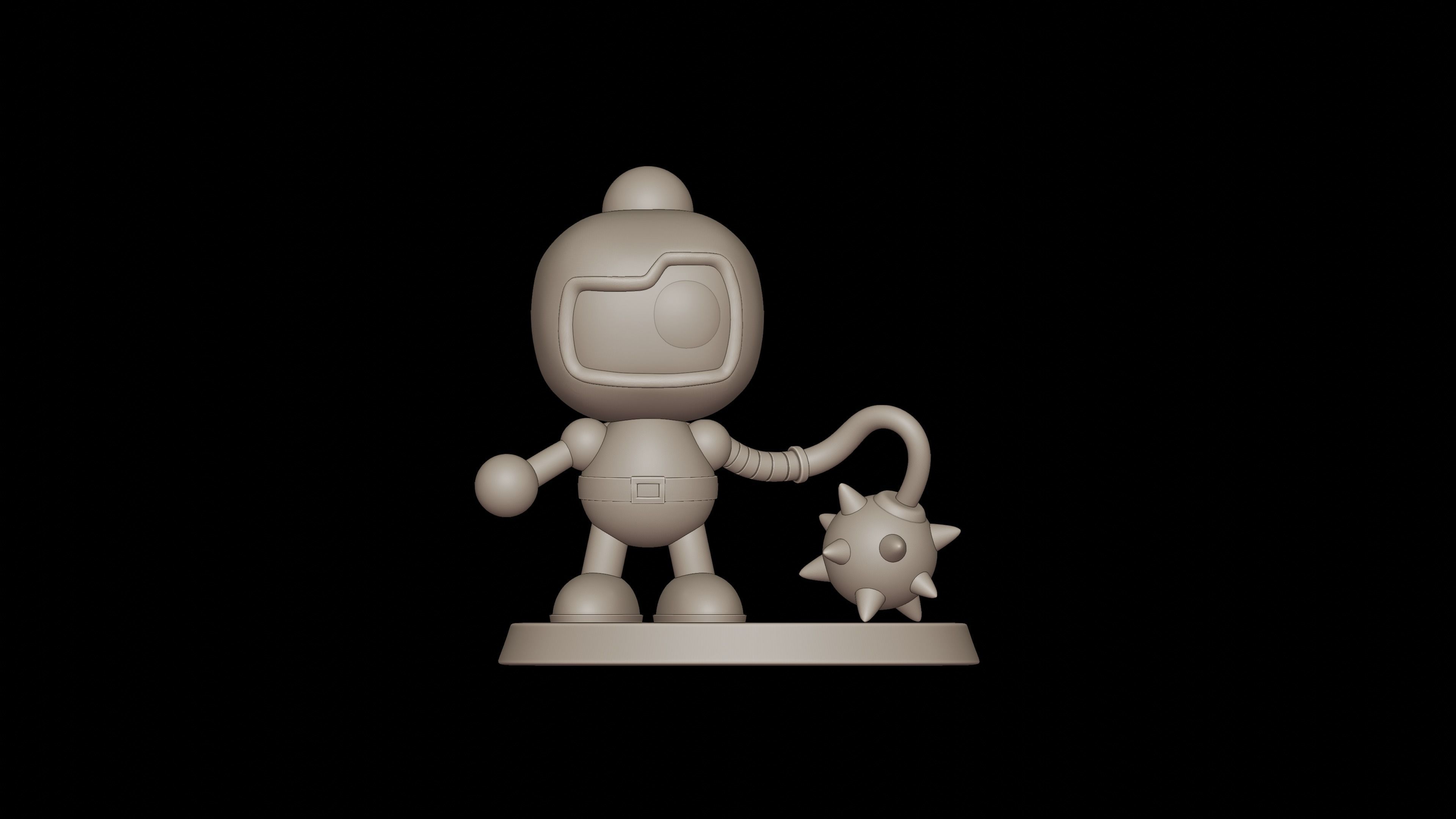 HAMMER BOMBER - SUPER BOMBERMAN 4 FAN ART 3D print model_6