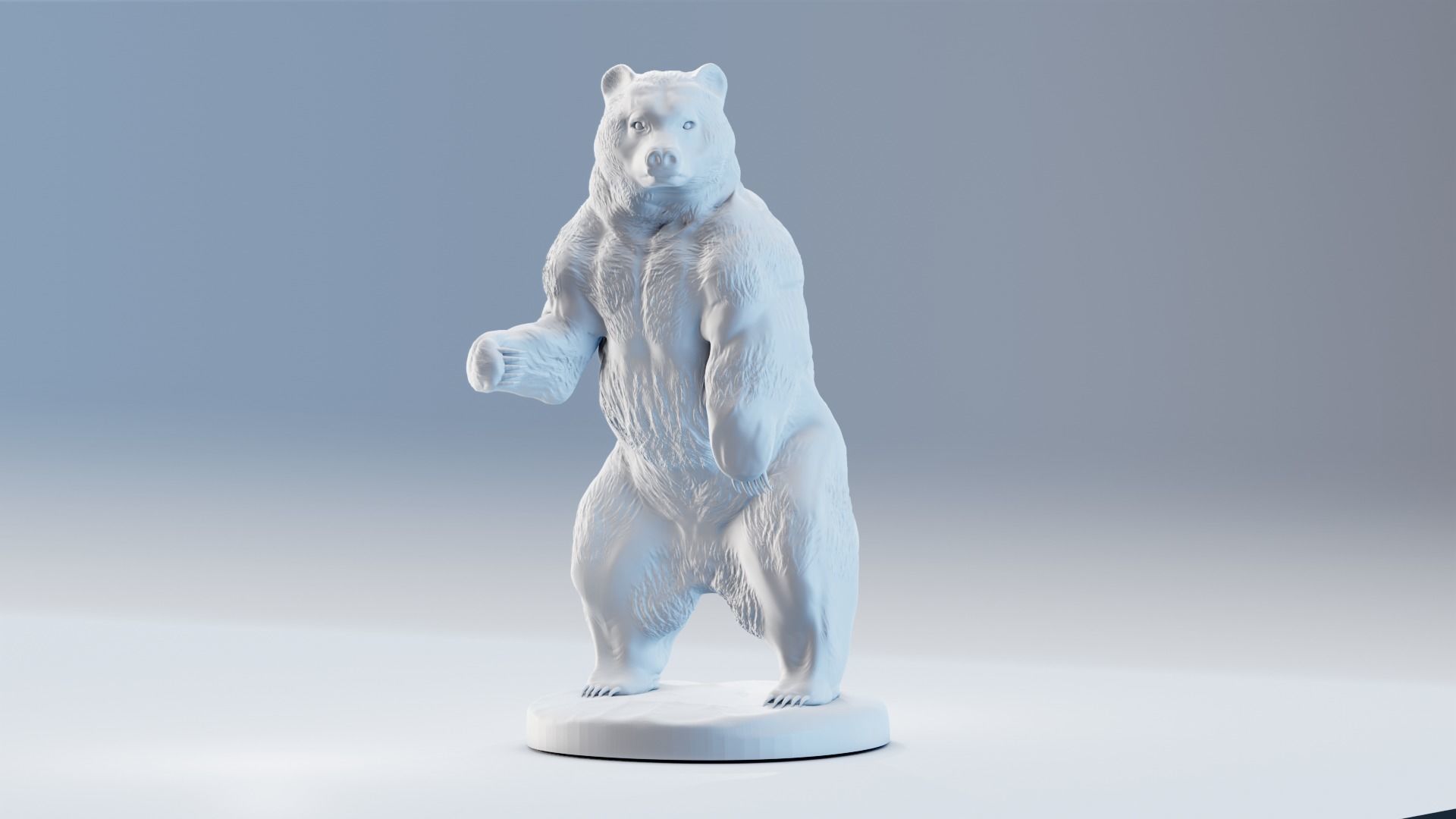 Bear standing pose stl 3d print file 3D print model_1