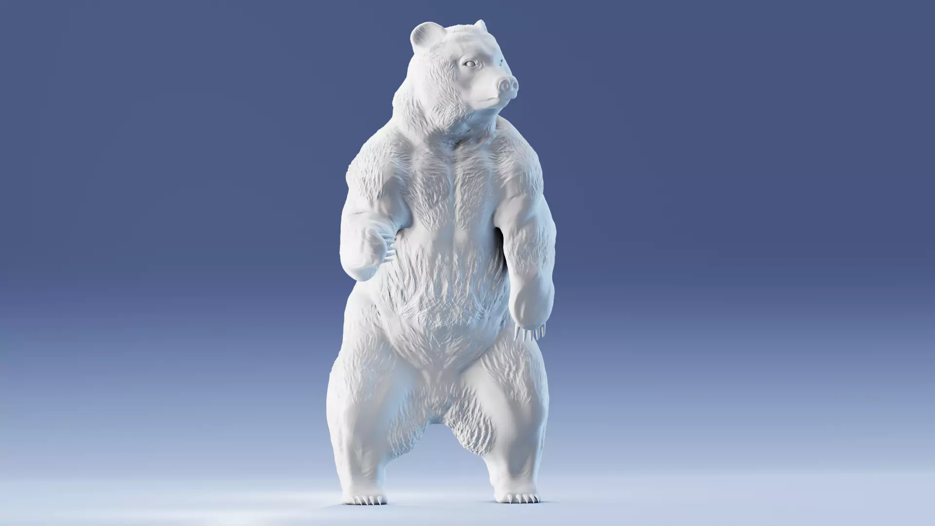 Bear standing pose stl 3d print file 3D print model_0