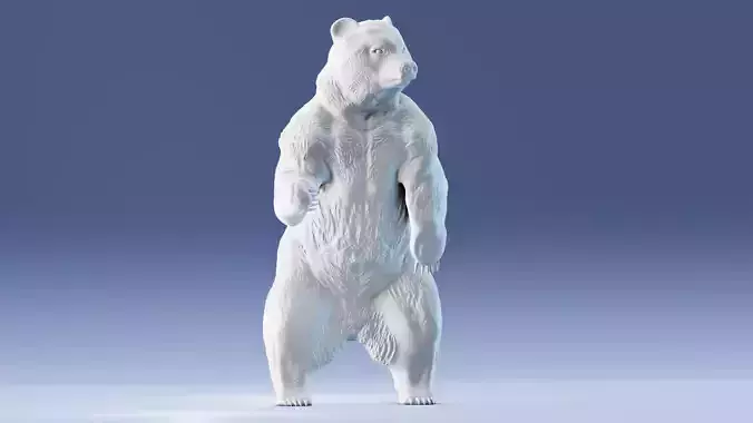 Bear standing pose stl 3d print file
