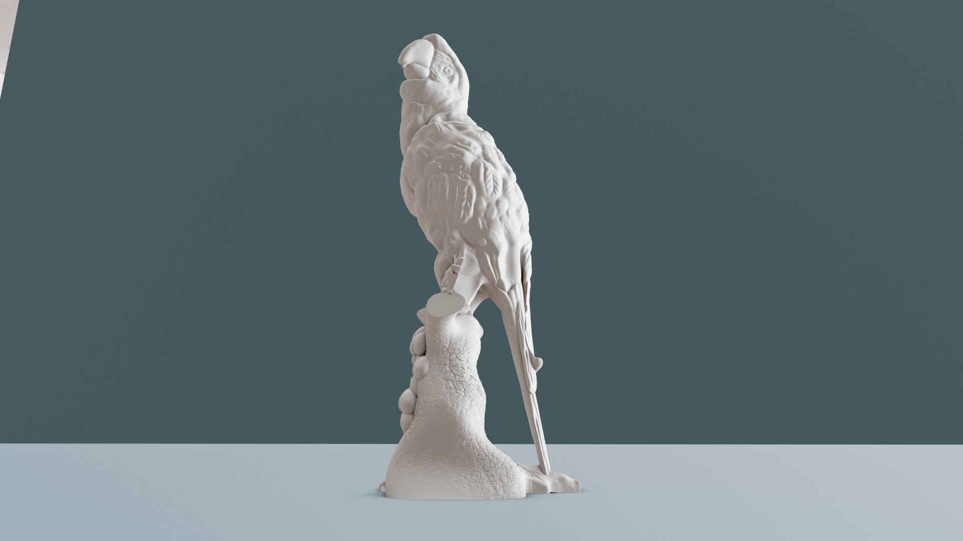 Macaw sculpture stl 3d print file 3D print model_3