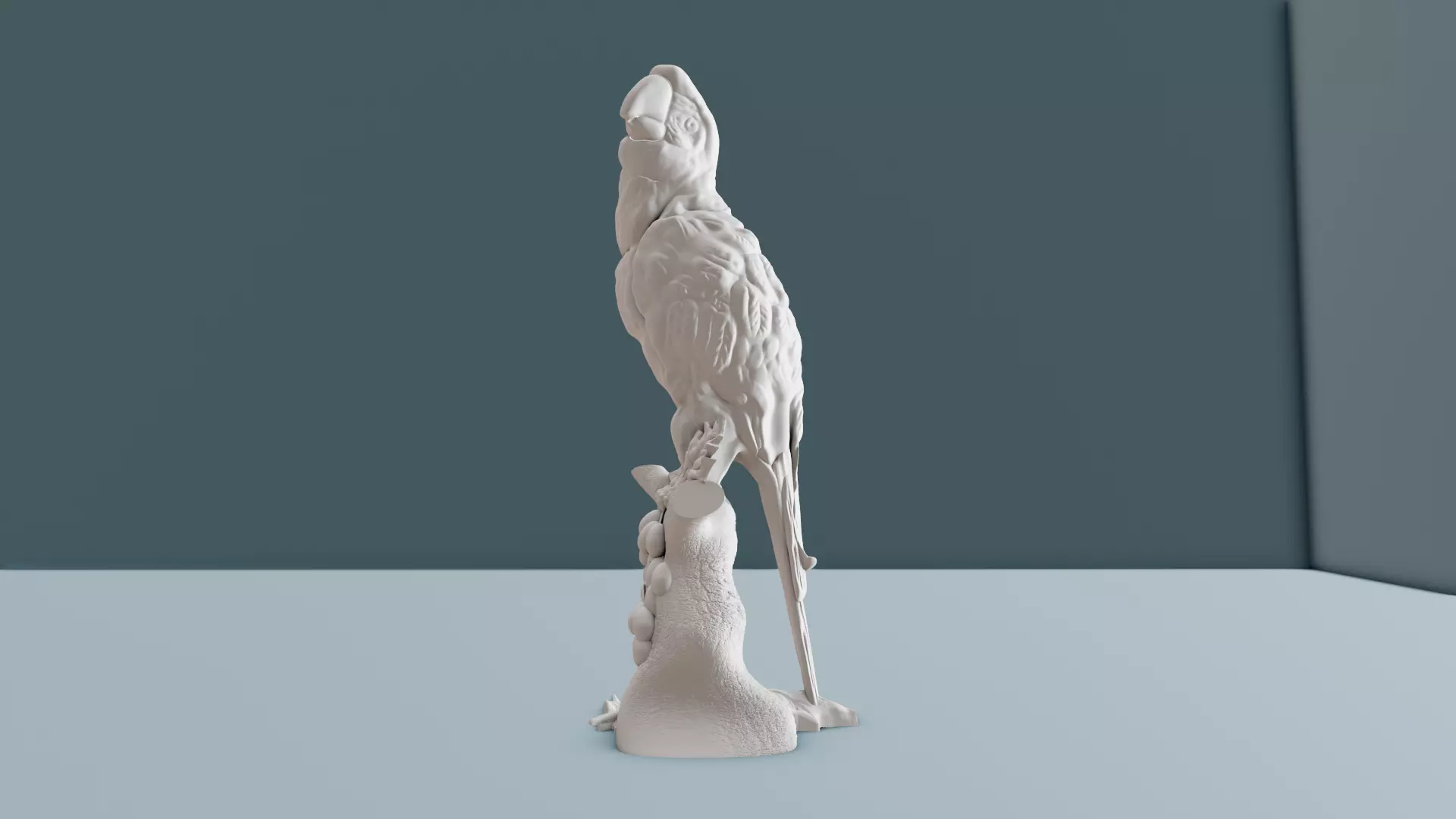 Macaw sculpture stl 3d print file 3D print model_0