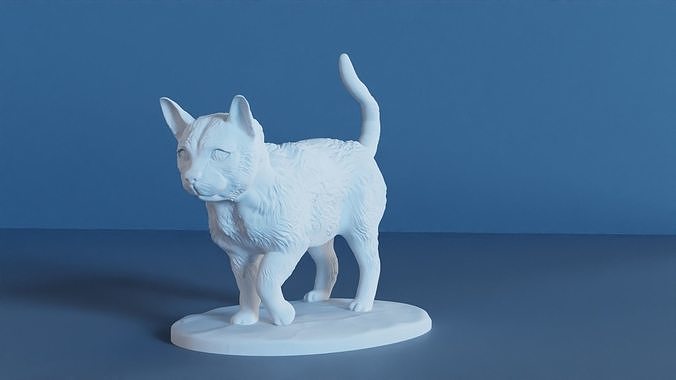 Cat walking pose stl 3d print file 3D print model