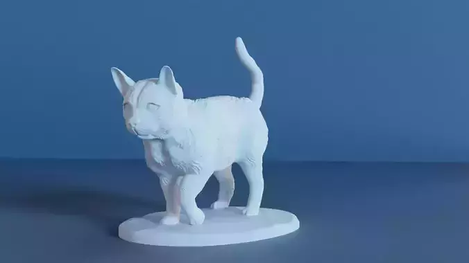 Cat walking pose stl 3d print file