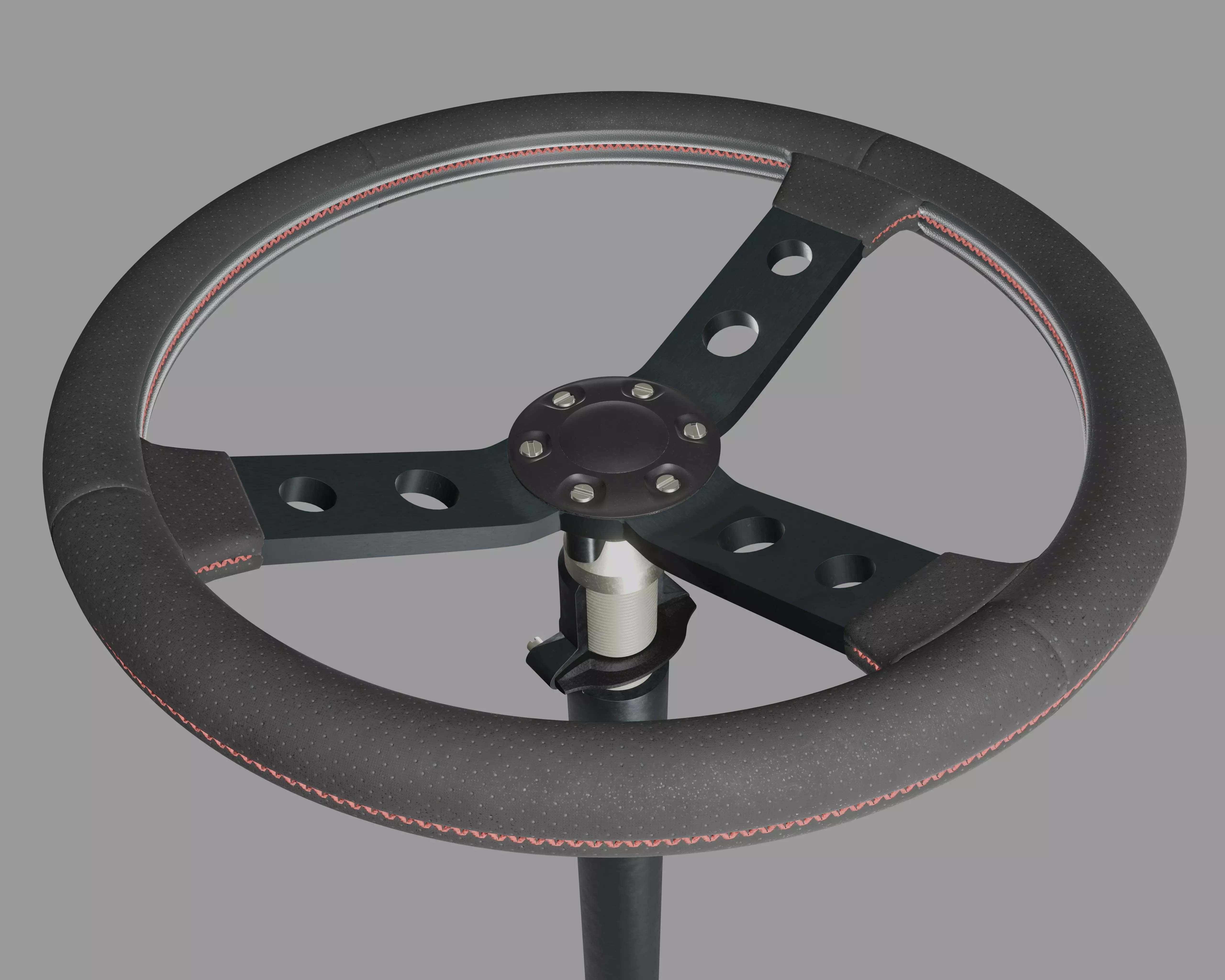 Car Steering Wheel Free 3D model_0