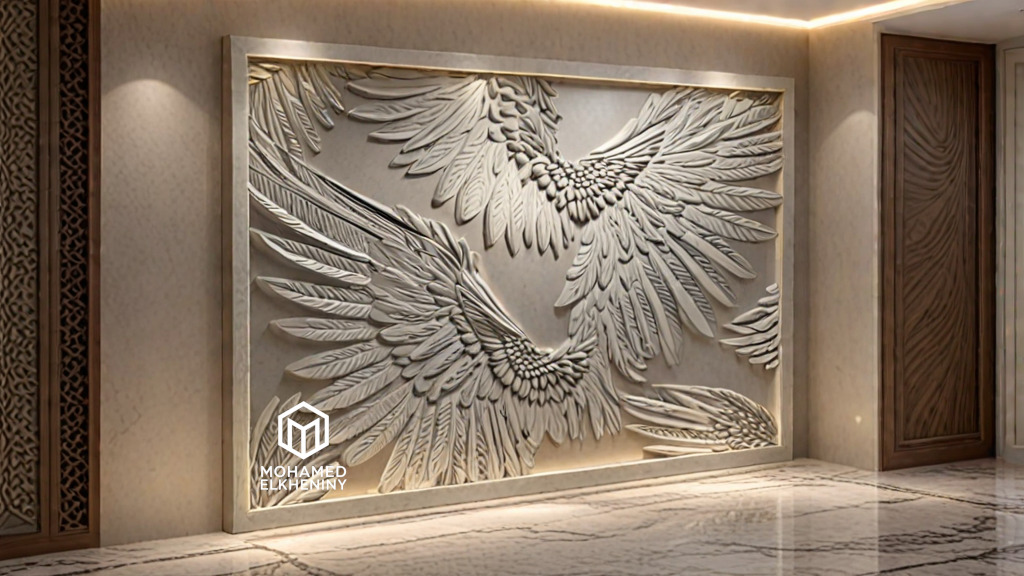 Modern Wall Panel Relief for CNC and 3D Printing 04 3D print model_11