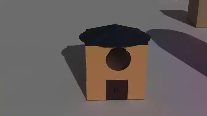 3D Simple House with interior of two floors Free low-poly 3D model