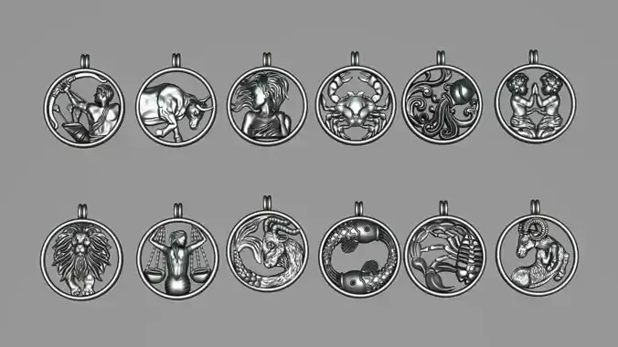 Zodiac Symbols theme 2 simple frame