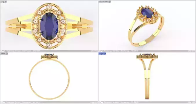 Digital Preciousness Custom-made ring in 3D modeling