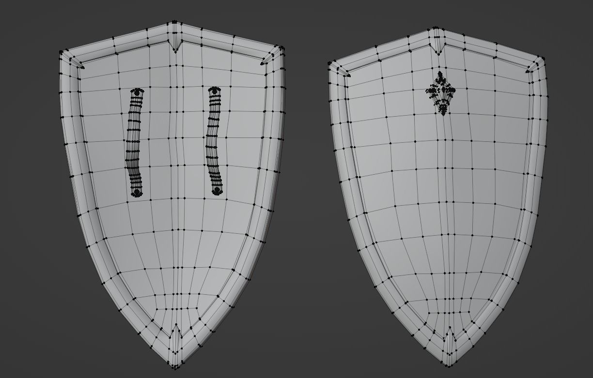 Paladin Shield Low-poly 3D model_4