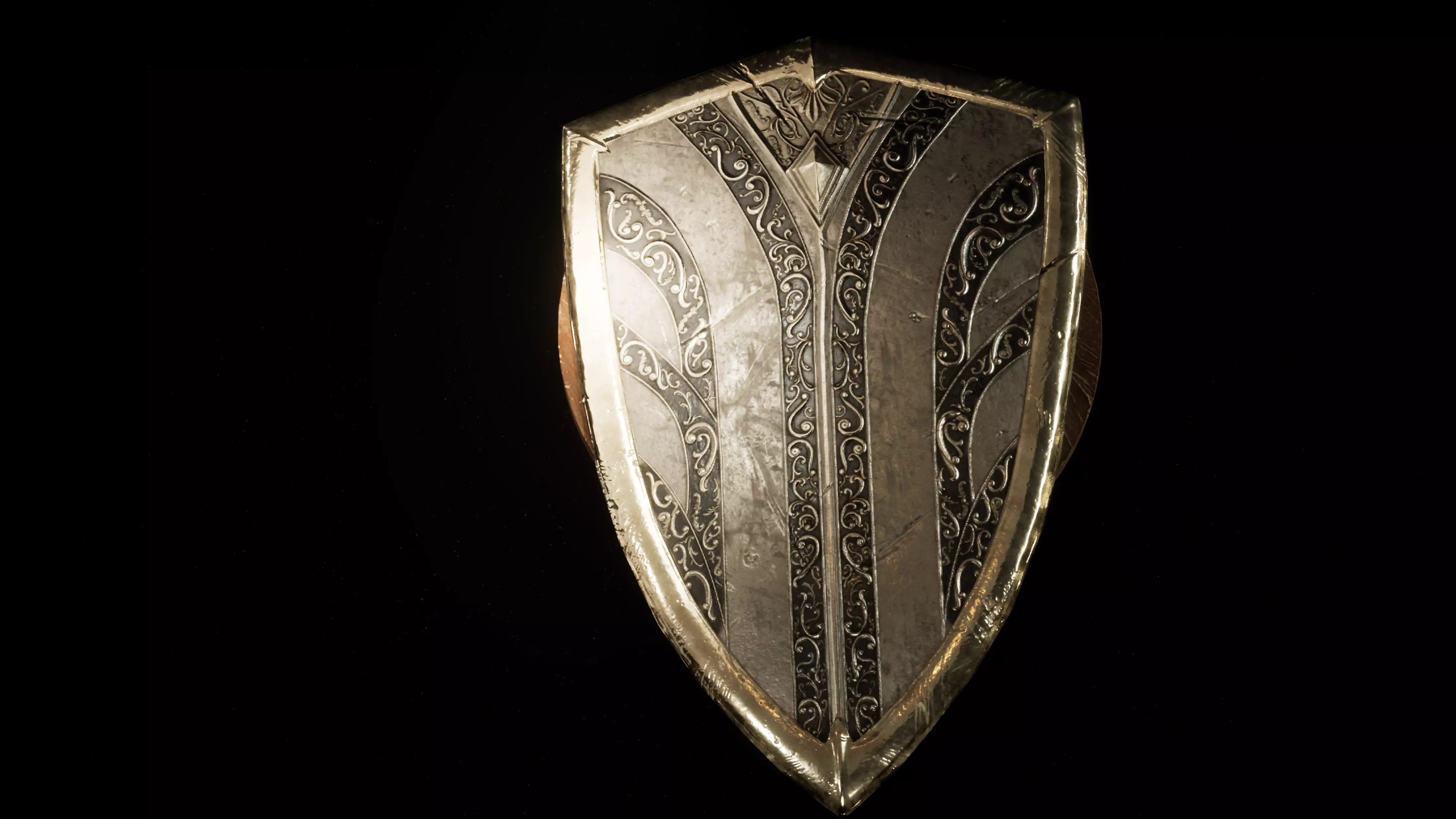 Paladin Shield Low-poly 3D model_0