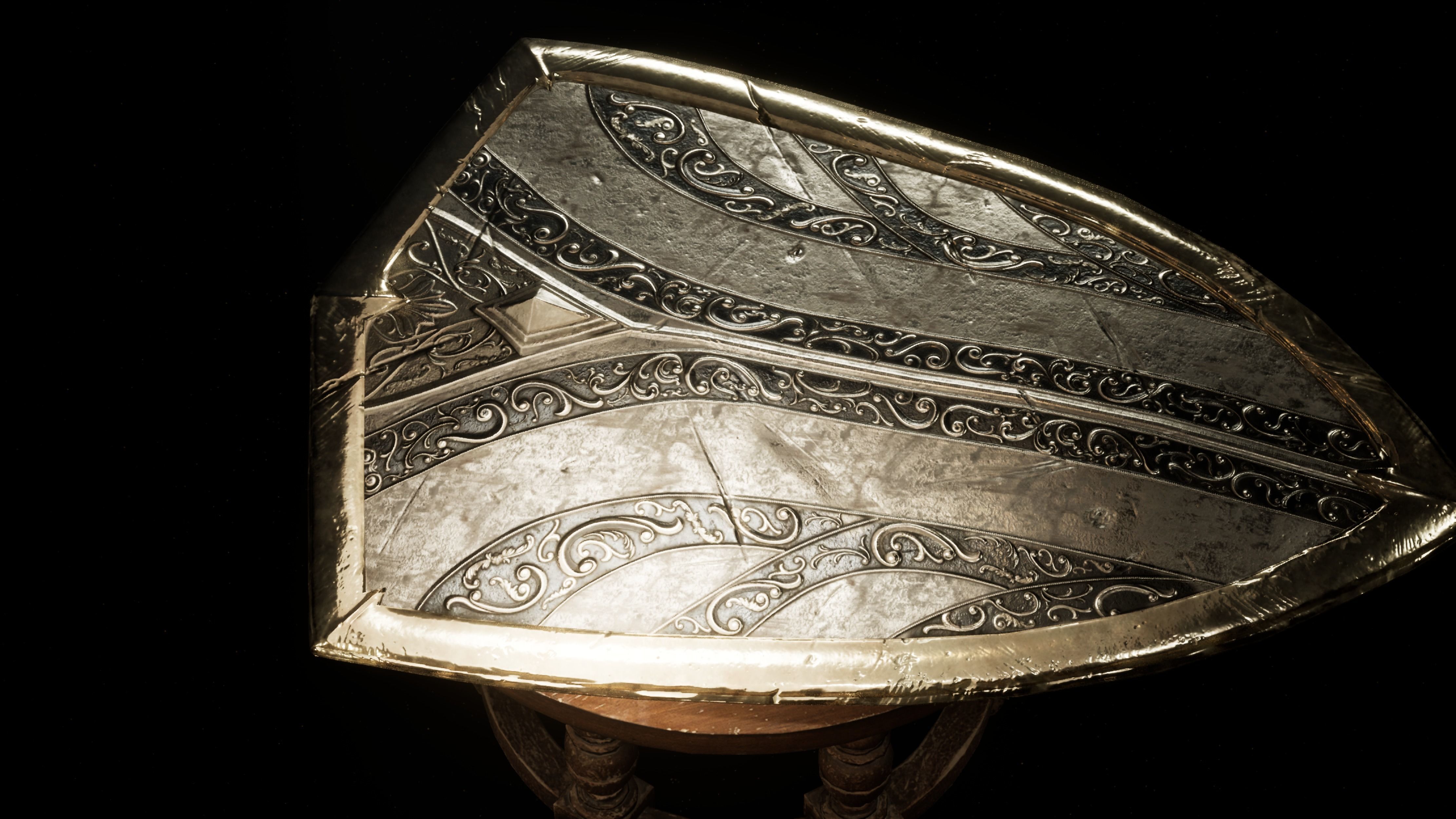 Paladin Shield Low-poly 3D model_1