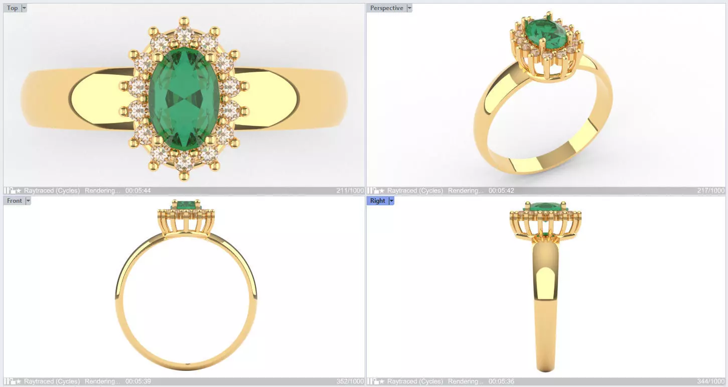 Digital Preciousness Custom-made ring in 3D modeling 3D print model_0