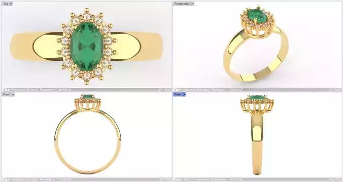Digital Preciousness Custom-made ring in 3D modeling