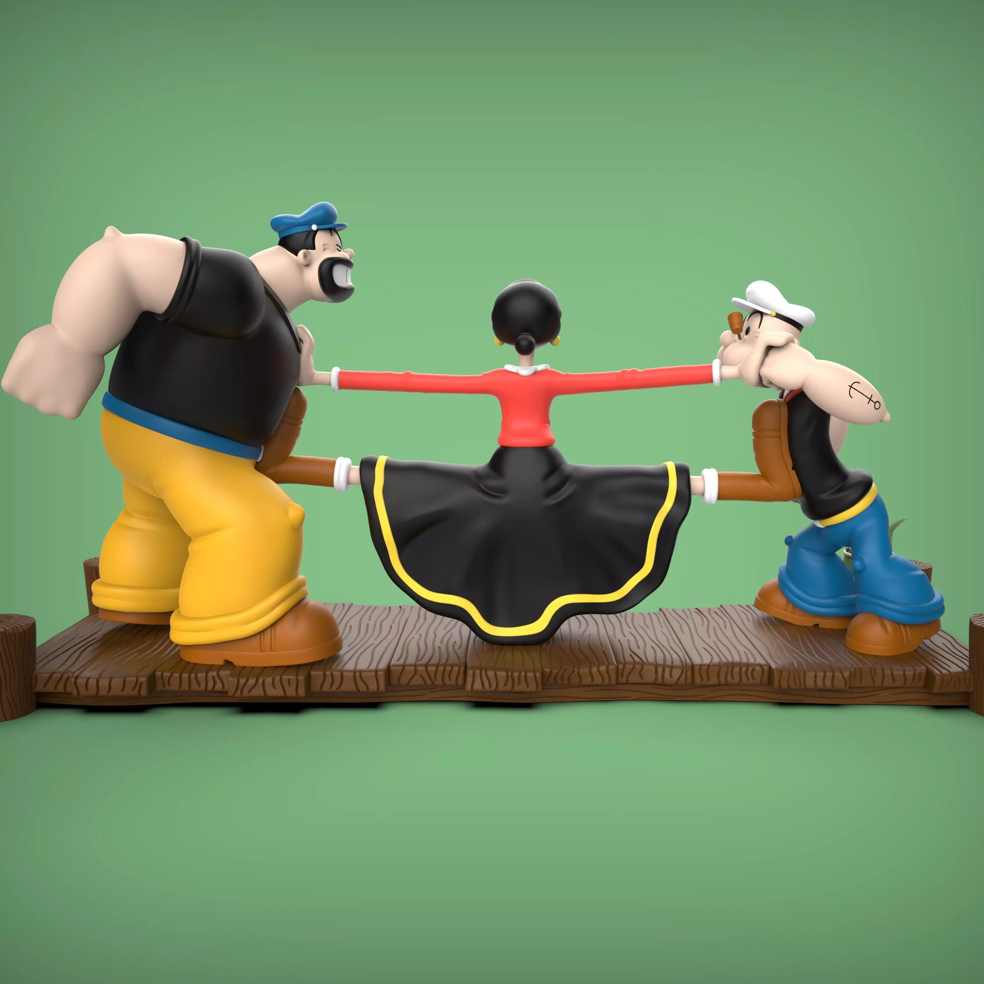 POPEYE OLIVIA Y BRUTUS 3D print model_3