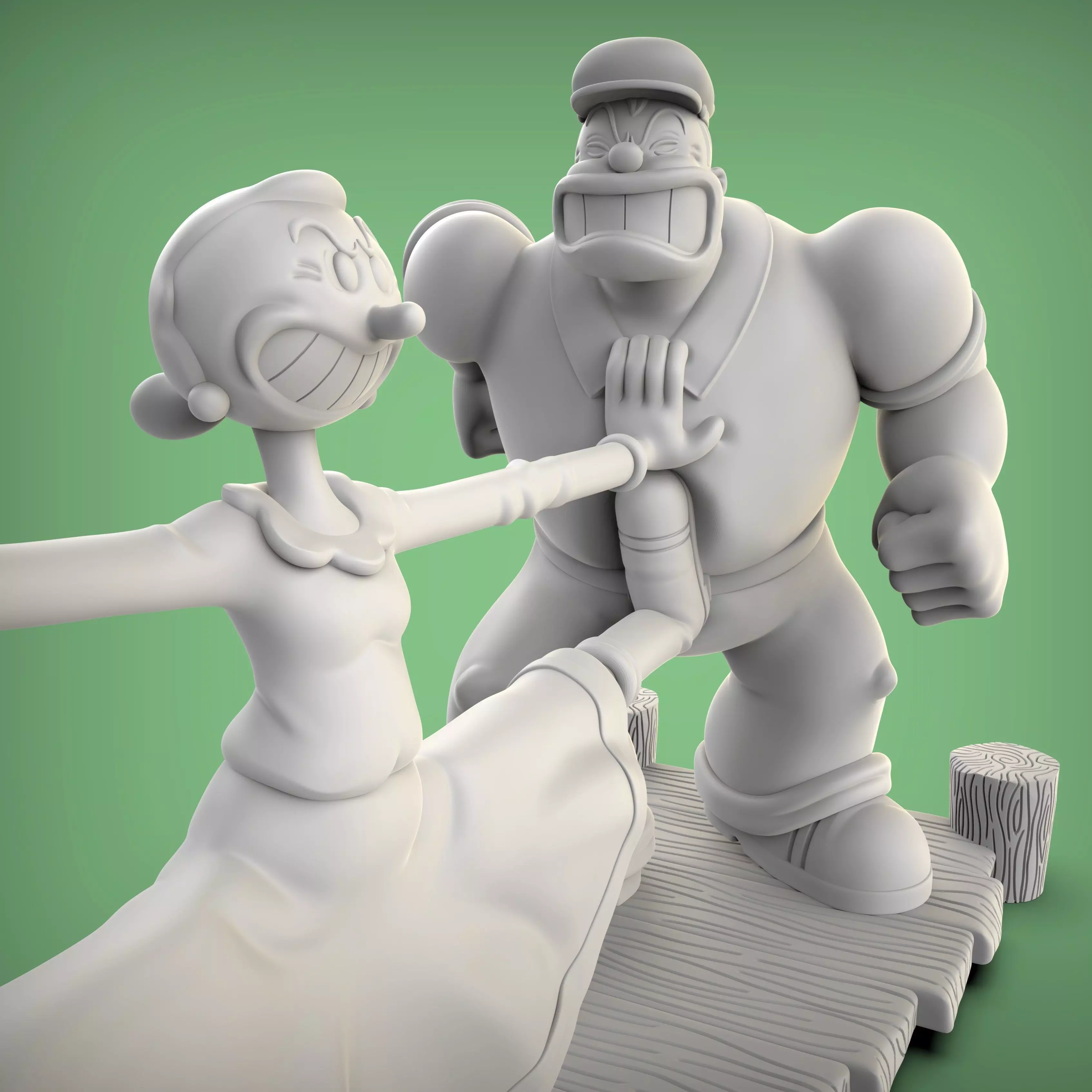 POPEYE OLIVIA Y BRUTUS 3D print model_14