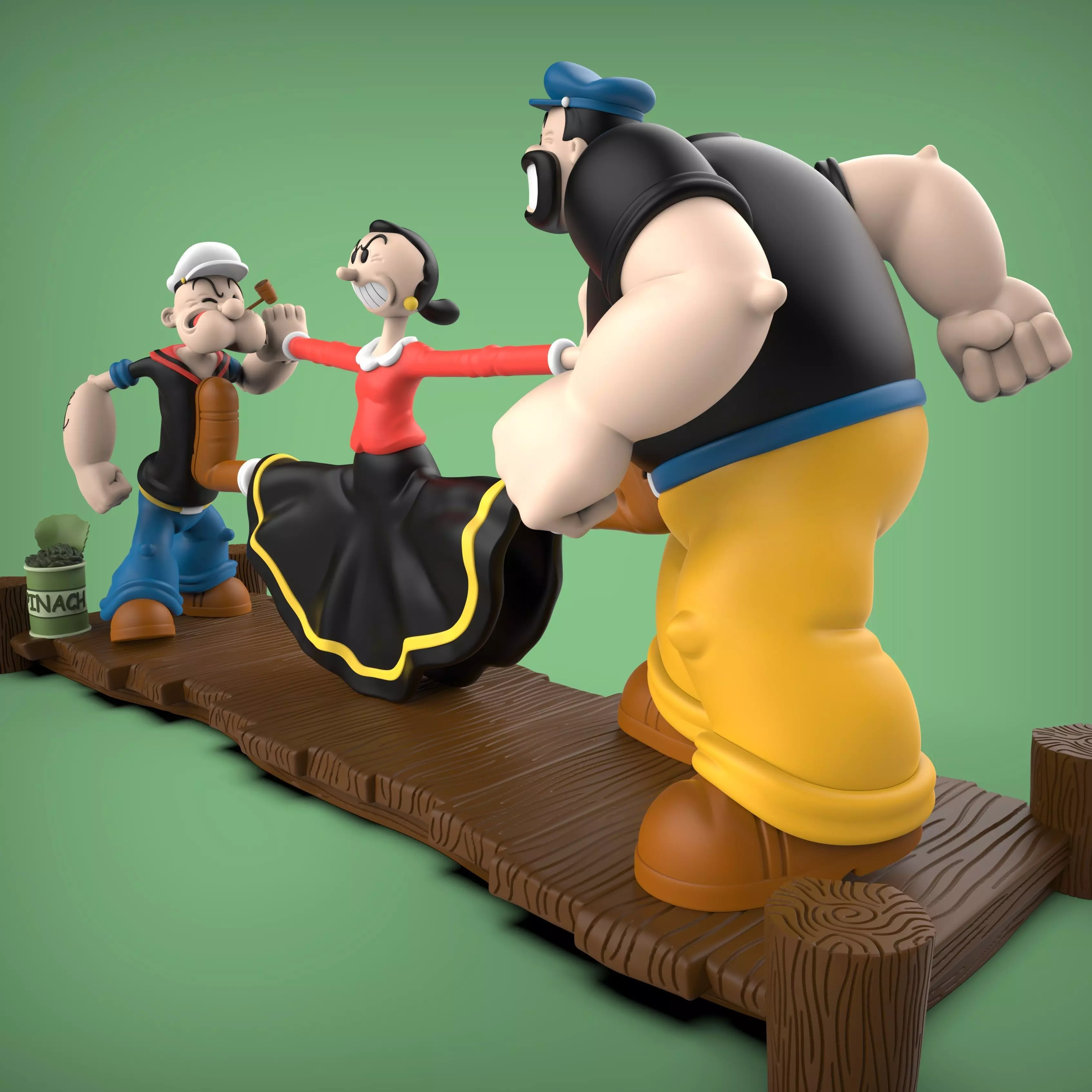 POPEYE OLIVIA Y BRUTUS 3D print model_1