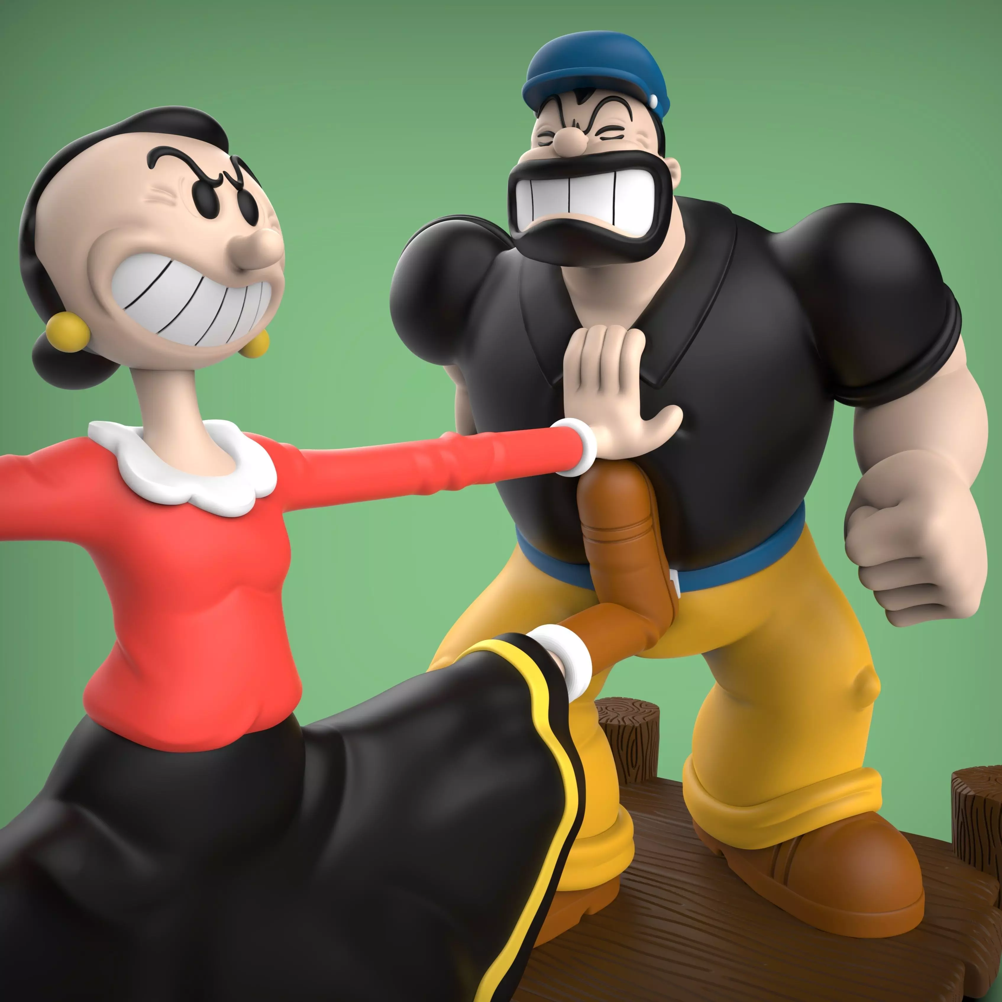 POPEYE OLIVIA Y BRUTUS 3D print model_6