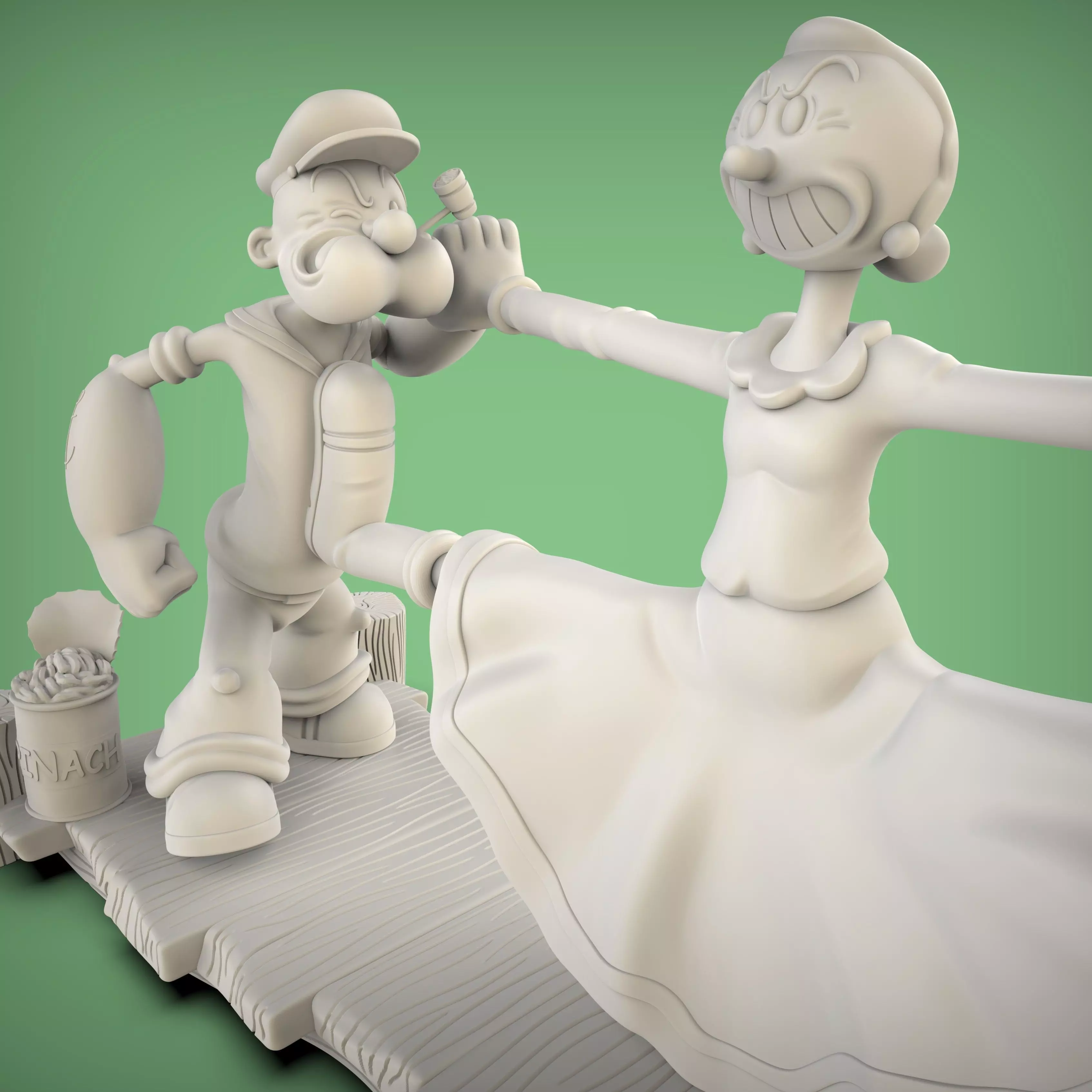 POPEYE OLIVIA Y BRUTUS 3D print model_15