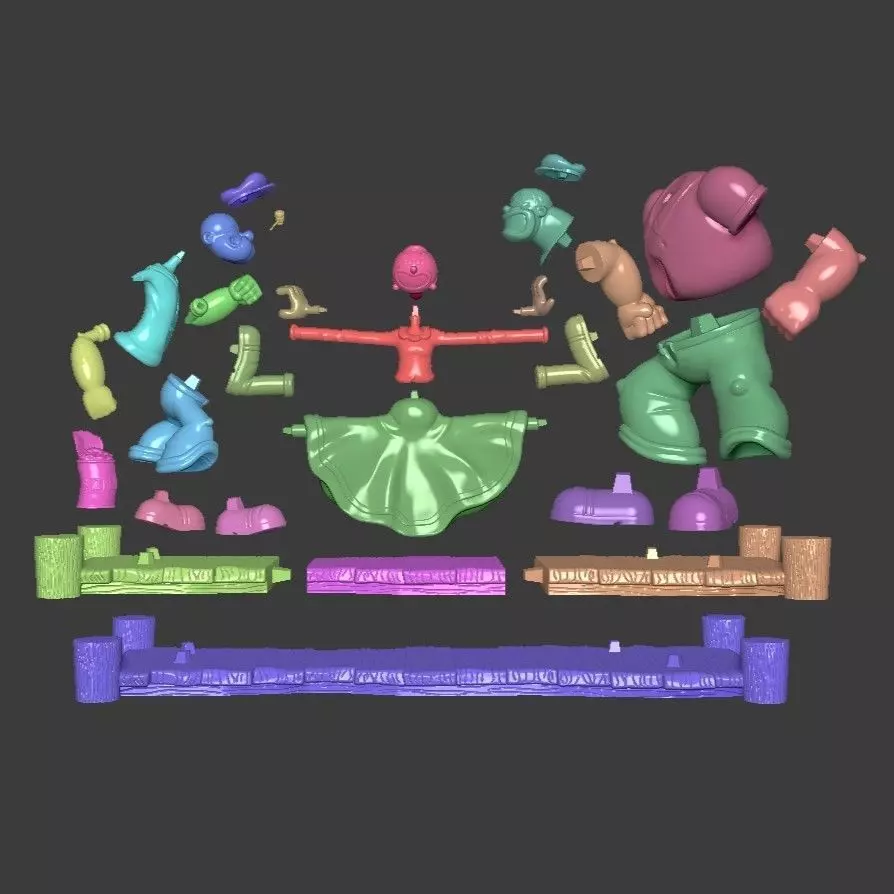 POPEYE OLIVIA Y BRUTUS 3D print model_16