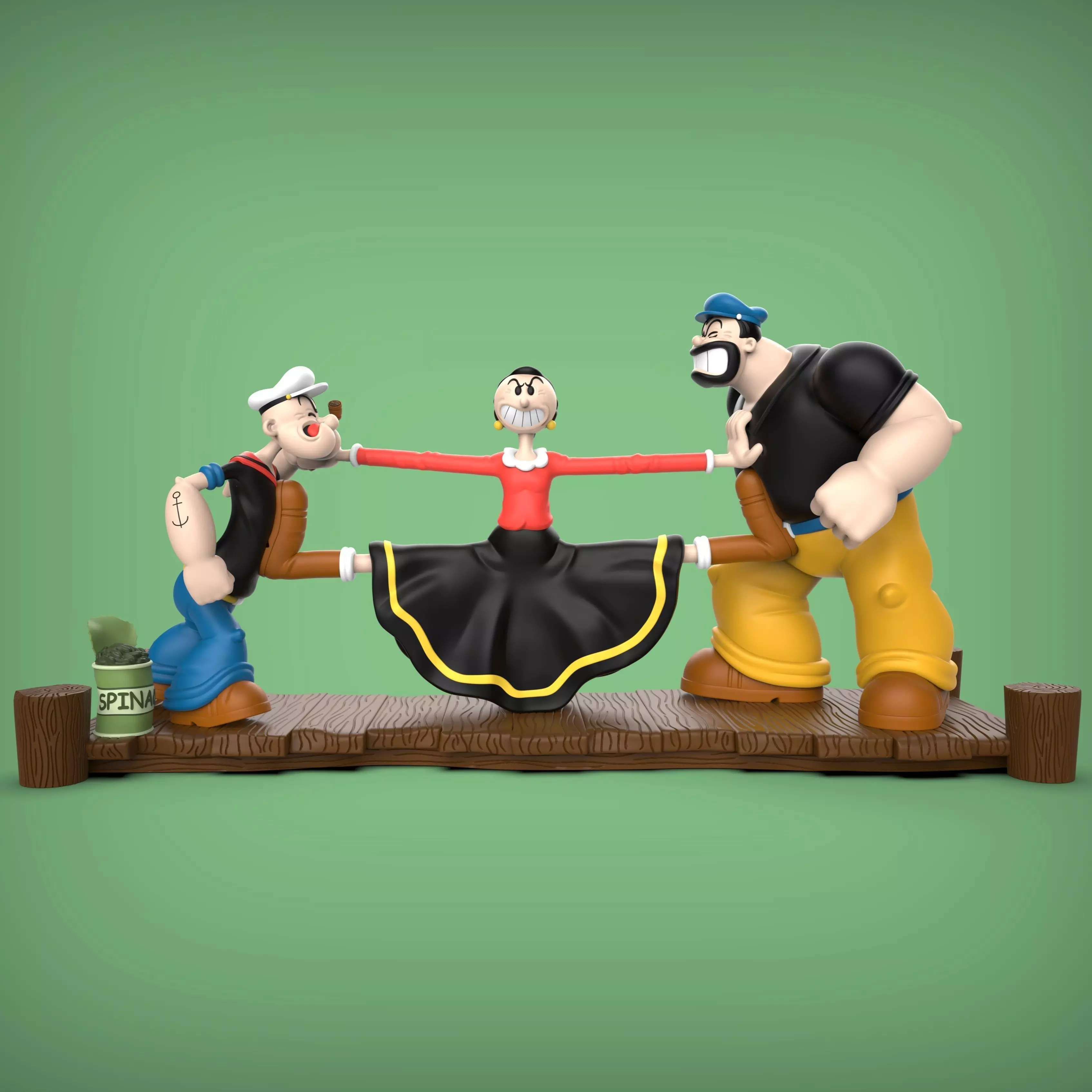 POPEYE OLIVIA Y BRUTUS 3D print model_0