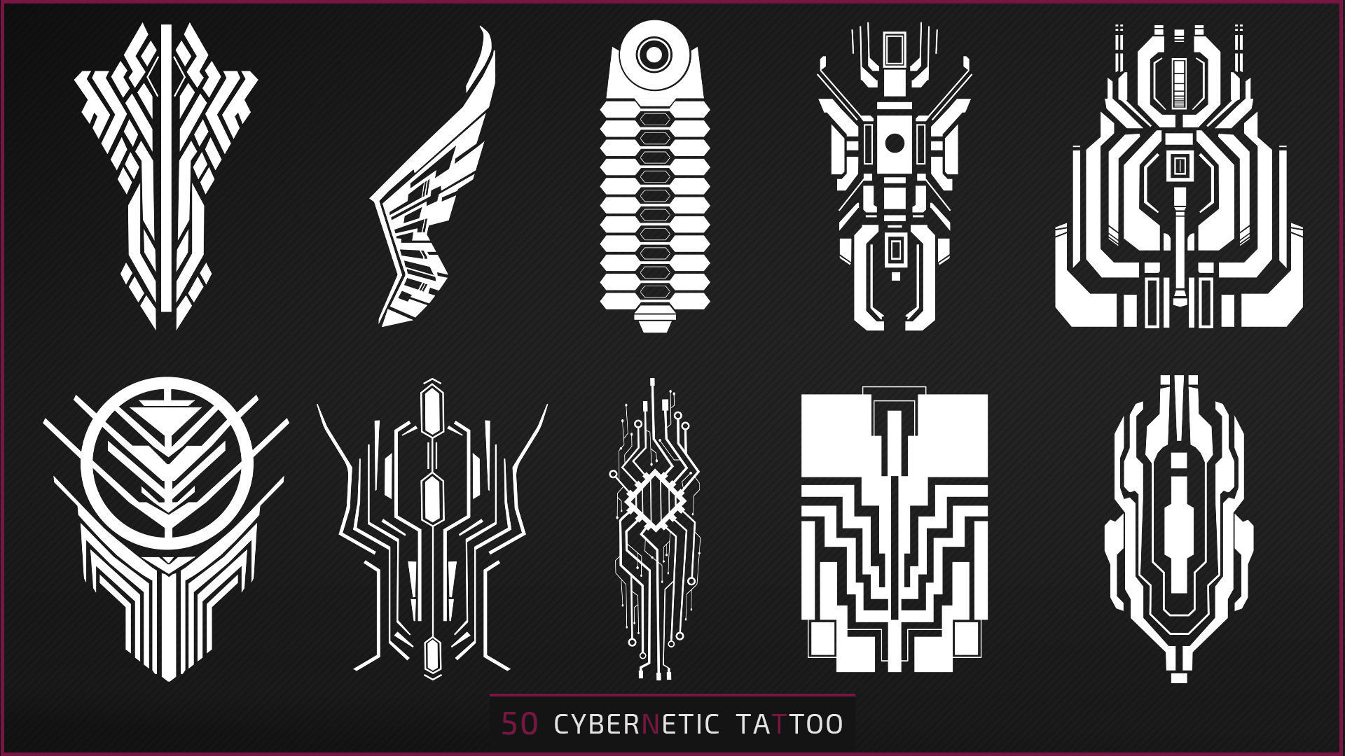 50 CYBERNETIC TATTOO Texture_1