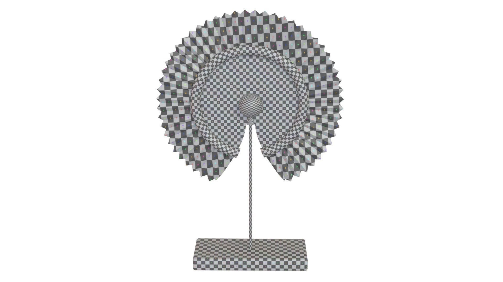 Art Deco Sculpture Low-poly 3D model_4