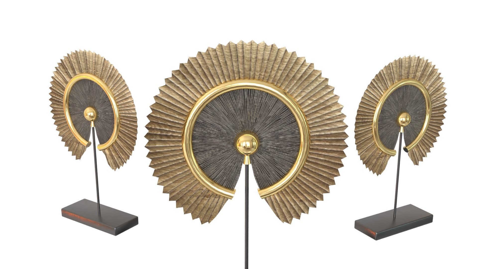 Art Deco Sculpture Low-poly 3D model_3