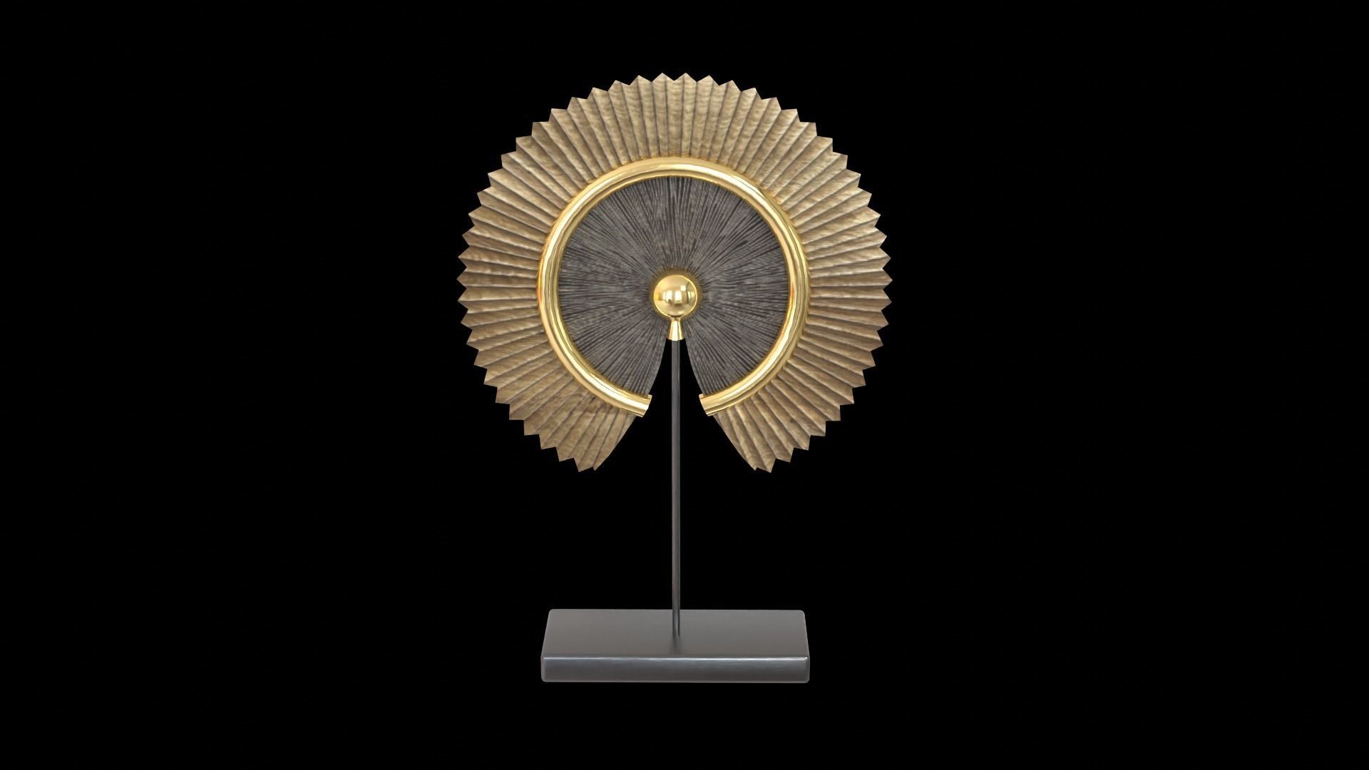 Art Deco Sculpture Low-poly 3D model_6