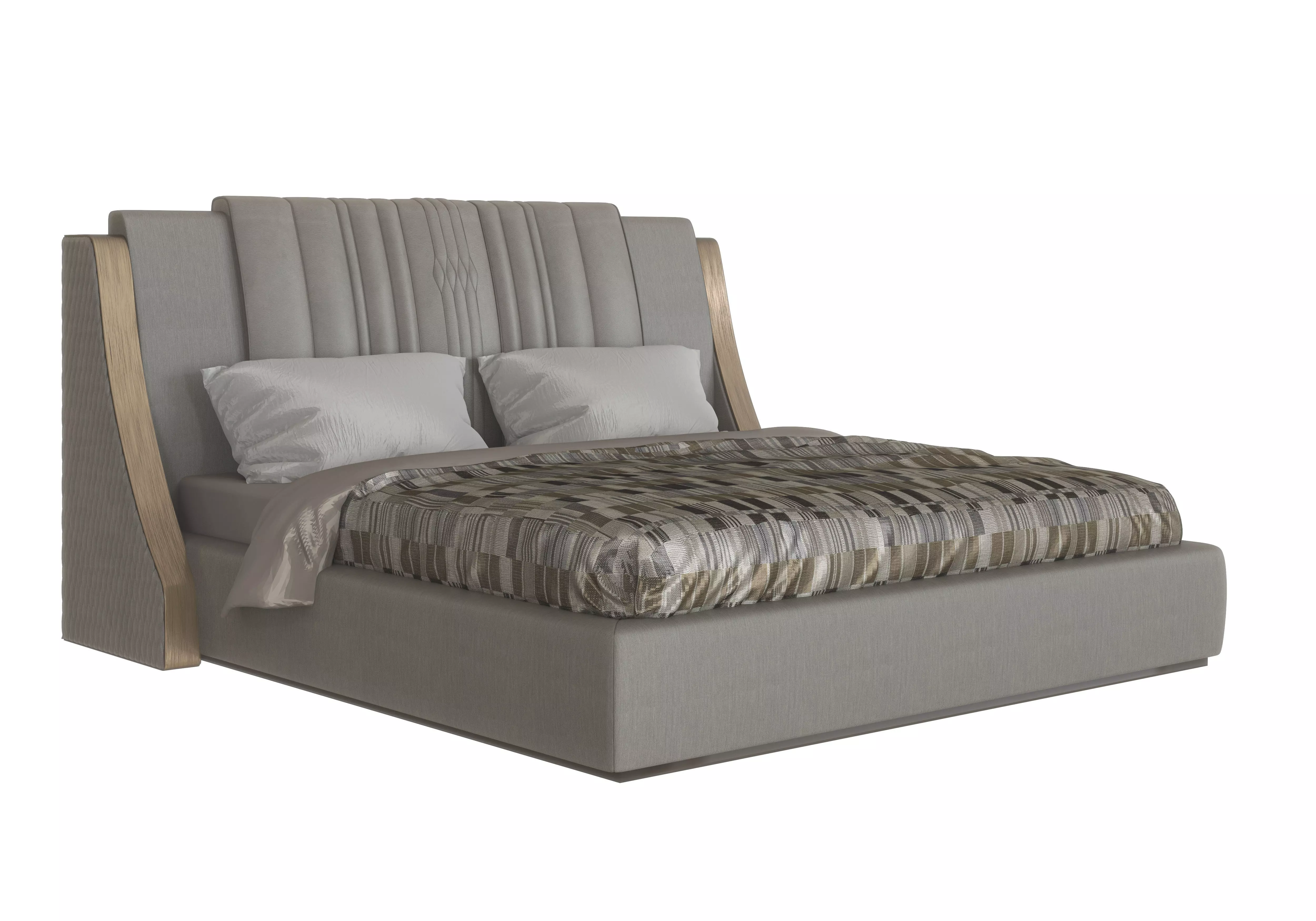 Zenith leather double bed by MODENESE 3D model_0