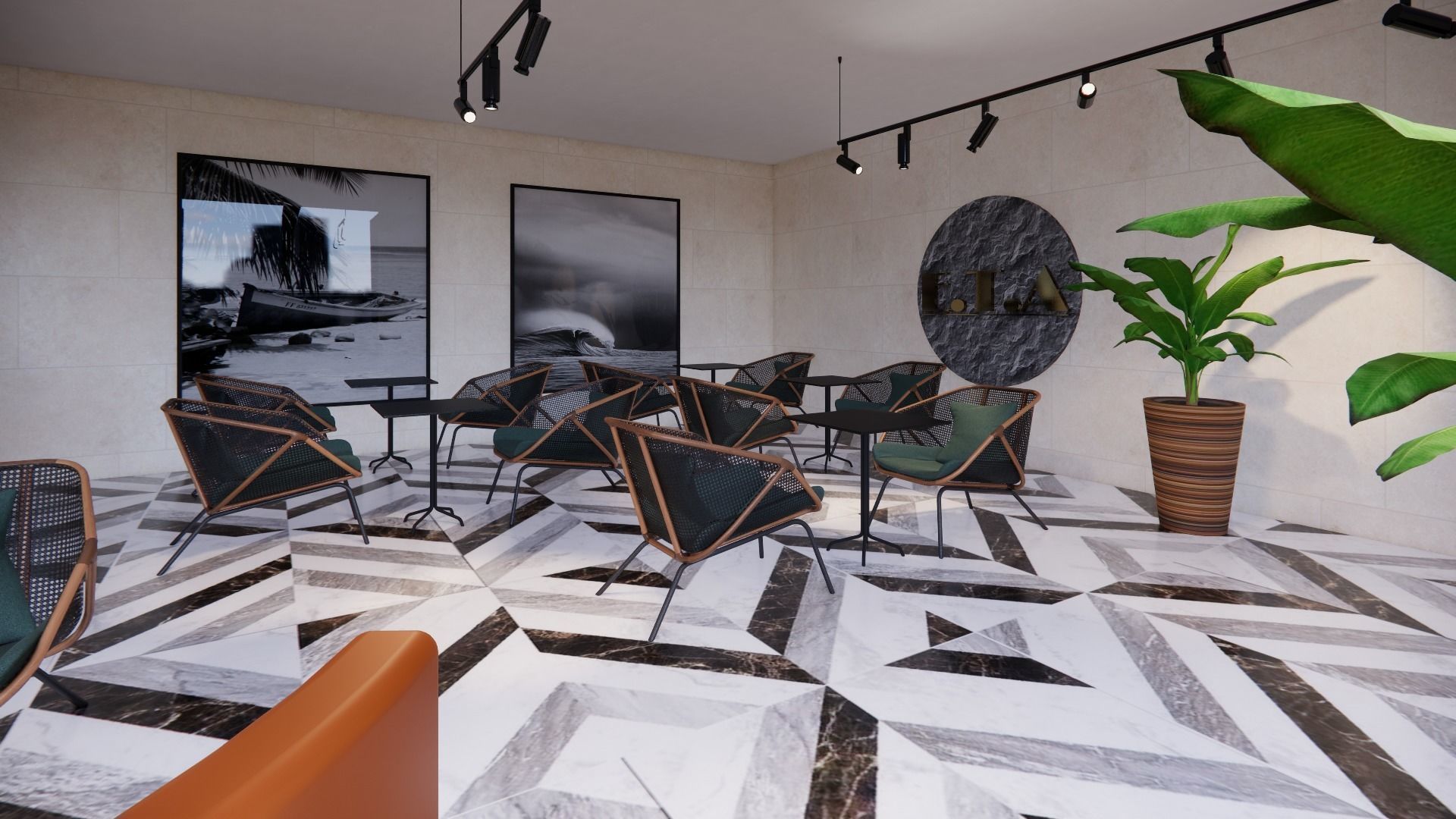 RESTAURANT AND LOUNGE INTERIOR AND EXTERIOR 3D DESIGN 3D model_13