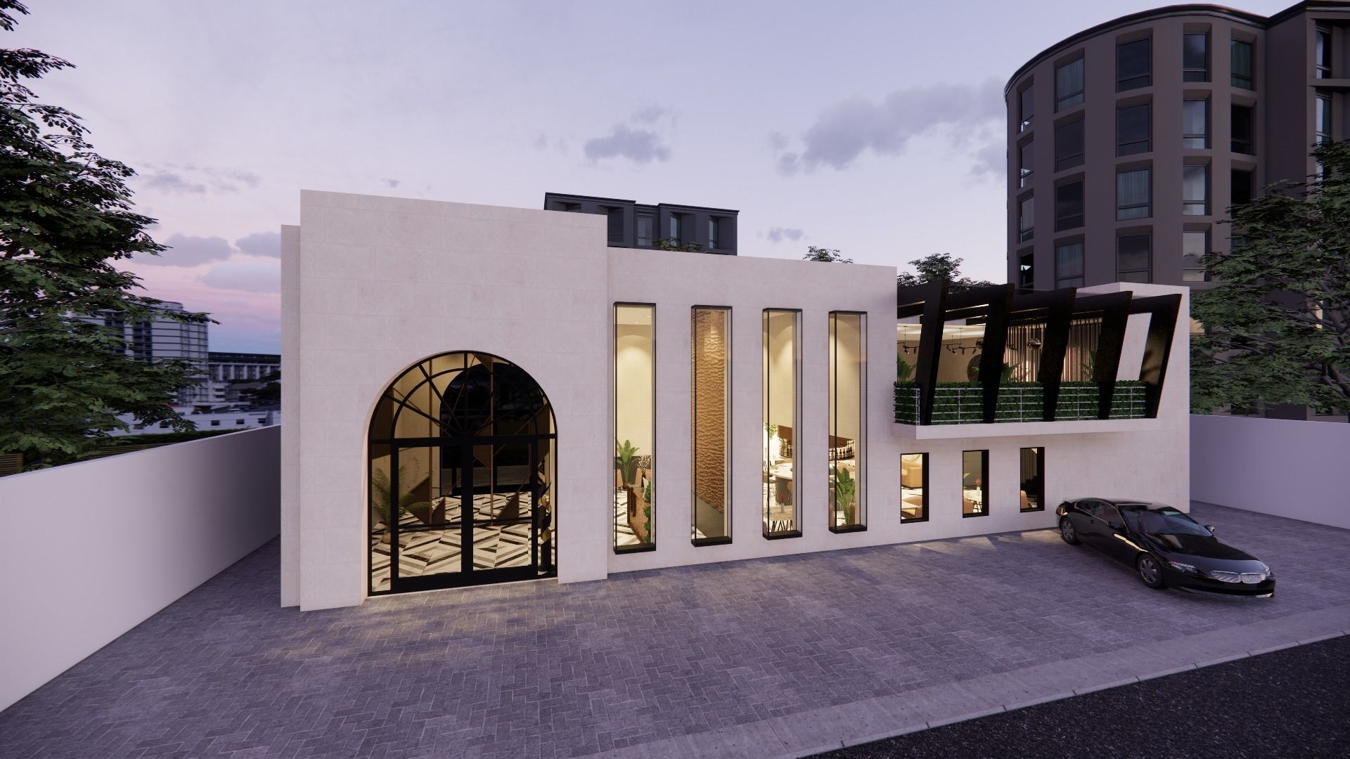 RESTAURANT AND LOUNGE INTERIOR AND EXTERIOR 3D DESIGN 3D model_5