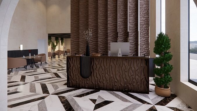 RESTAURANT AND LOUNGE INTERIOR AND EXTERIOR 3D DESIGN 3D model 4